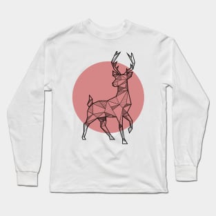 Deer - Geometric Animals Long Sleeve T-Shirt